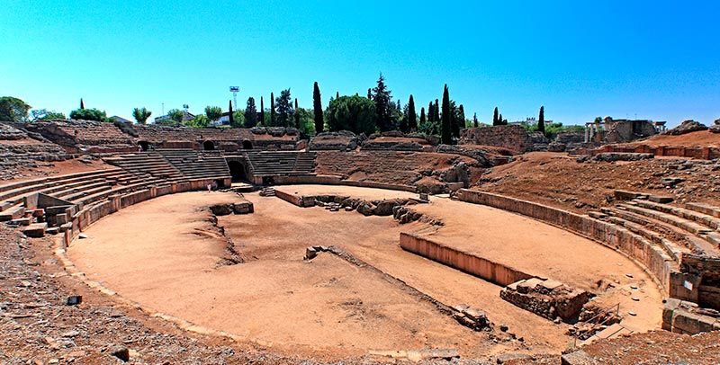 panorámica del anfiteatro romano