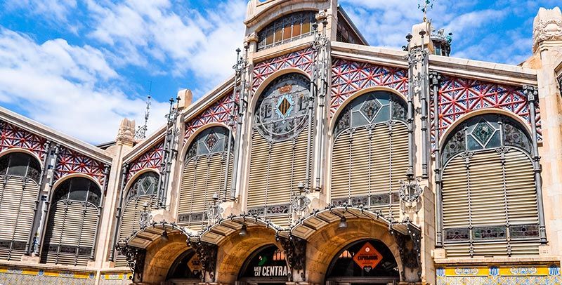 Panorámica de mercado de colón y mercado central